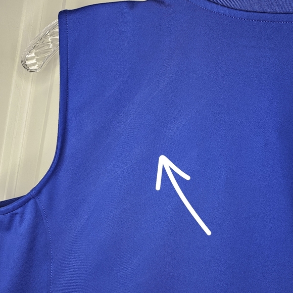 Lands' End Womens Medium Cobalt Blue High Impact Collared Sleeveless Polo Tank - Picture 7 of 14